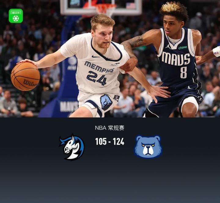  灰熊8人上双124-105独行侠，斯宾塞25分，小皮蓬15分 新闻