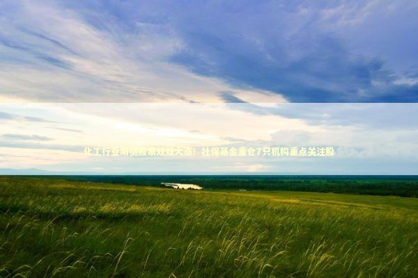 化工行业期货股票双双大涨！社保基金重仓7只机构重点关注股 新闻