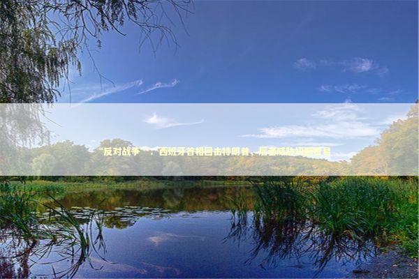 “反对战争”：西班牙首相回击特朗普，后者威胁切断贸易 新闻